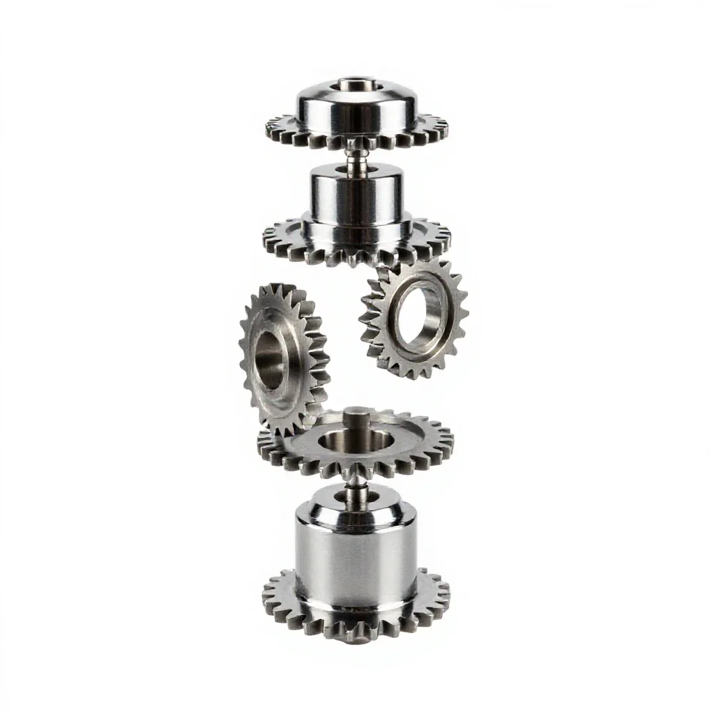 Gearset isolated on a white background