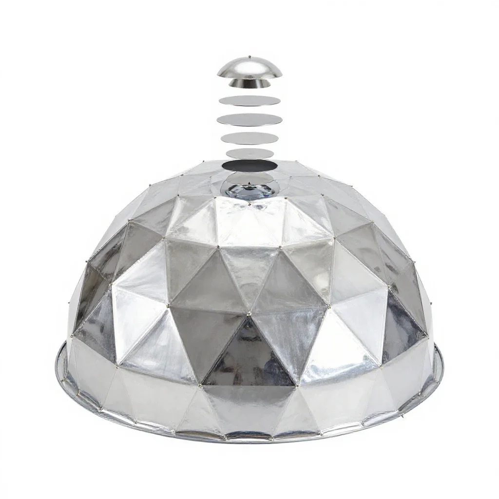 Geodesic dome isolated on a white background