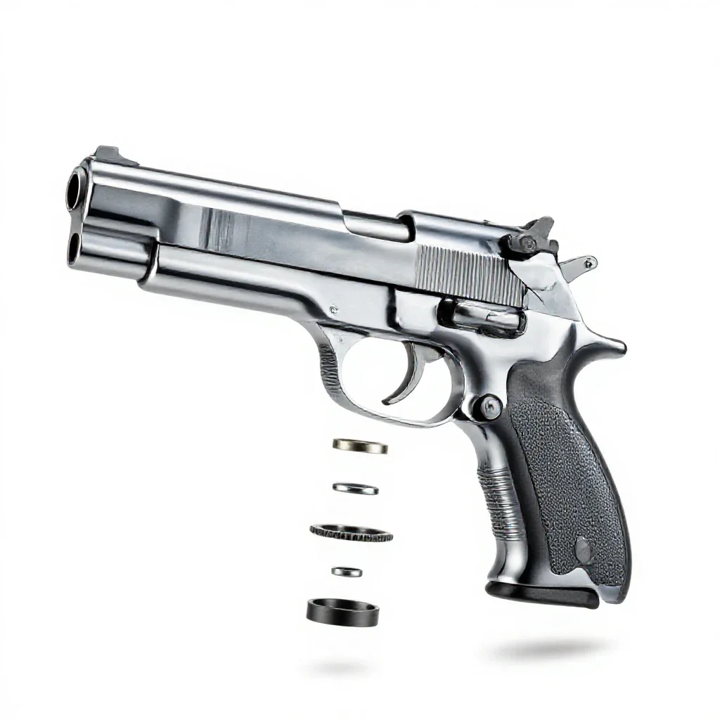 Gun trigger isolated on a white background
