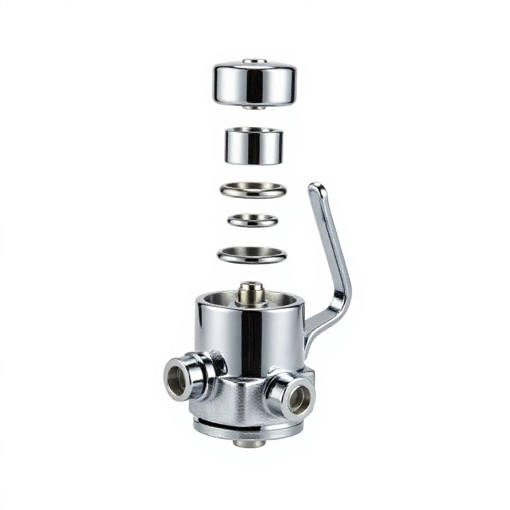 Hand throttle isolated on a white background