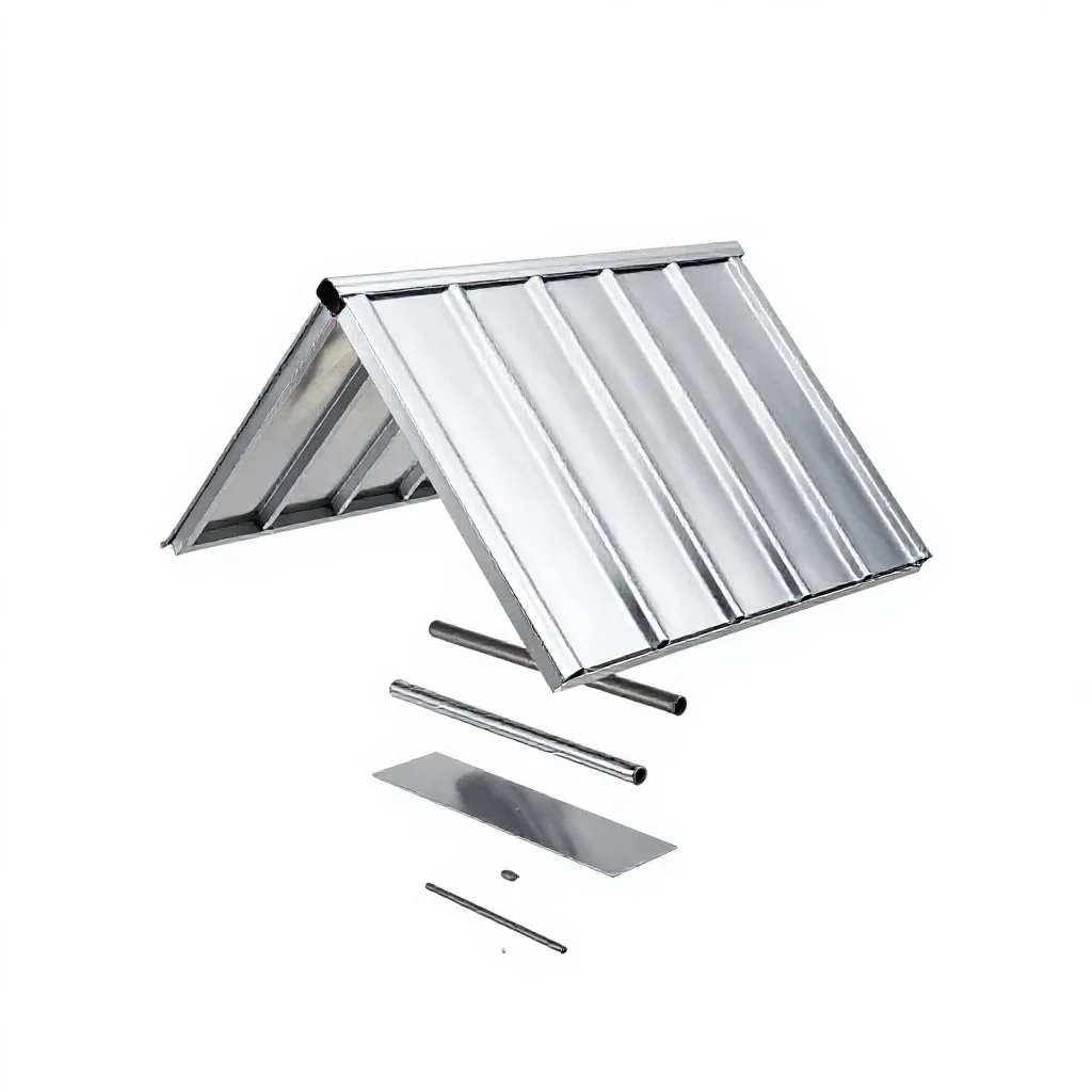 Hip roof isolated on a white background