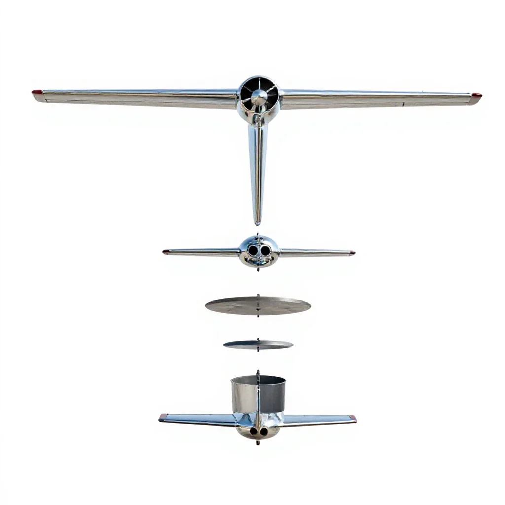 Horizontal tail isolated on a white background