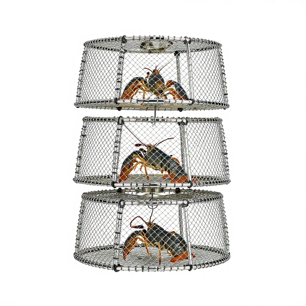 Lobster pot isolated on a white background