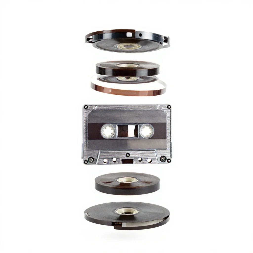 Magnetic tape isolated on a white background
