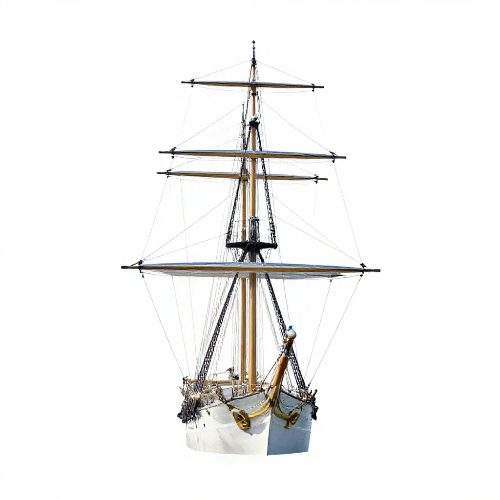 Mainmast isolated on a white background