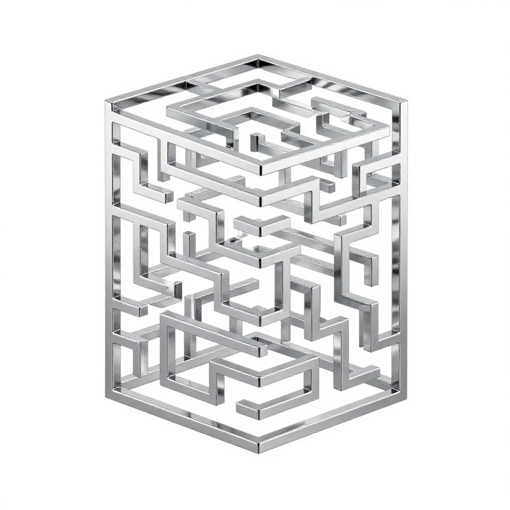 Maze isolated on a white background