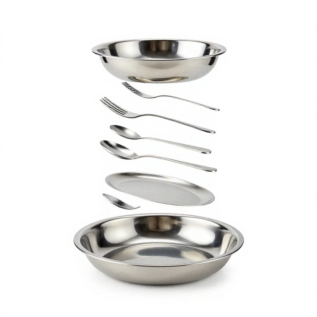 Mess kit isolated on a white background