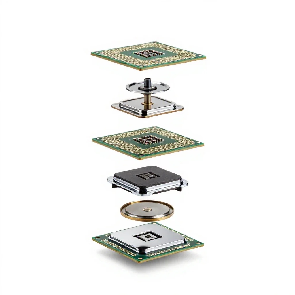 Microprocessor isolated on a white background