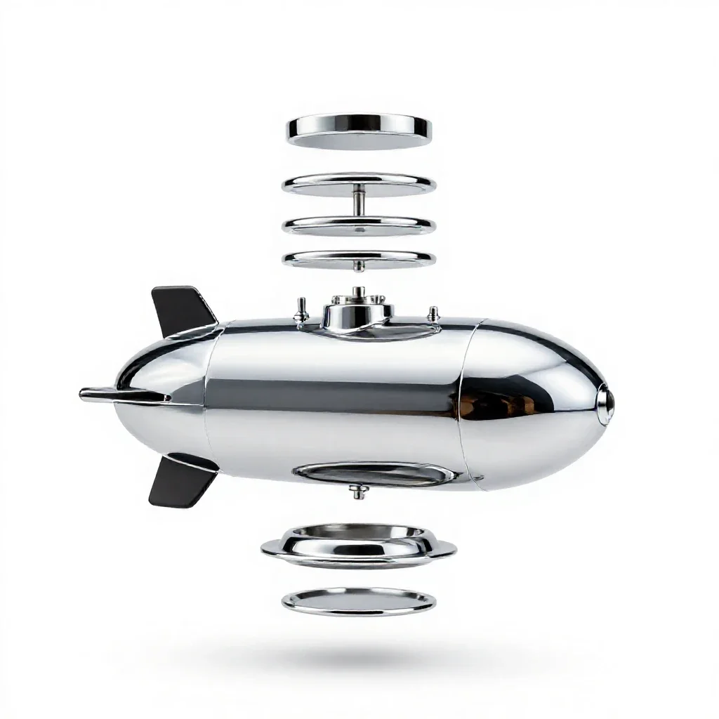 Minisub isolated on a white background