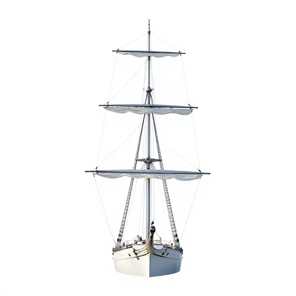 Mizzenmast isolated on a white background