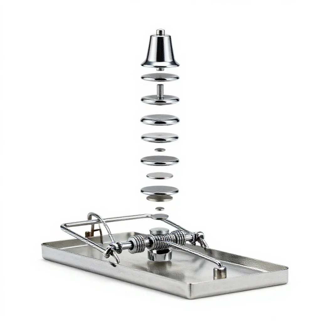 Mousetrap isolated on a white background