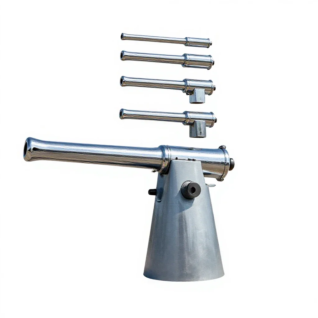 Naval gun isolated on a white background