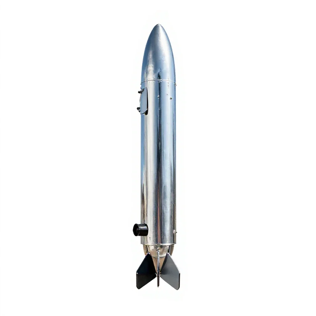 Naval missile isolated on a white background