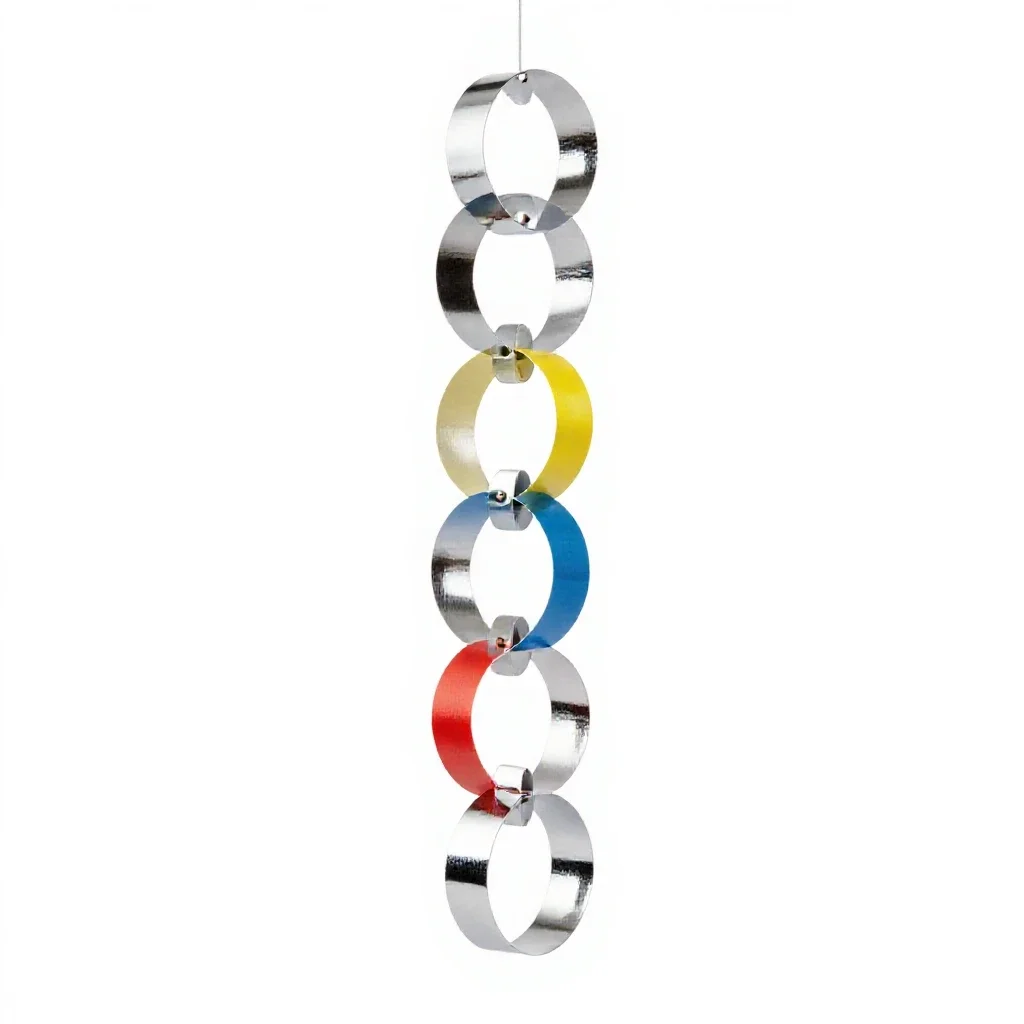 Paper chain isolated on a white background
