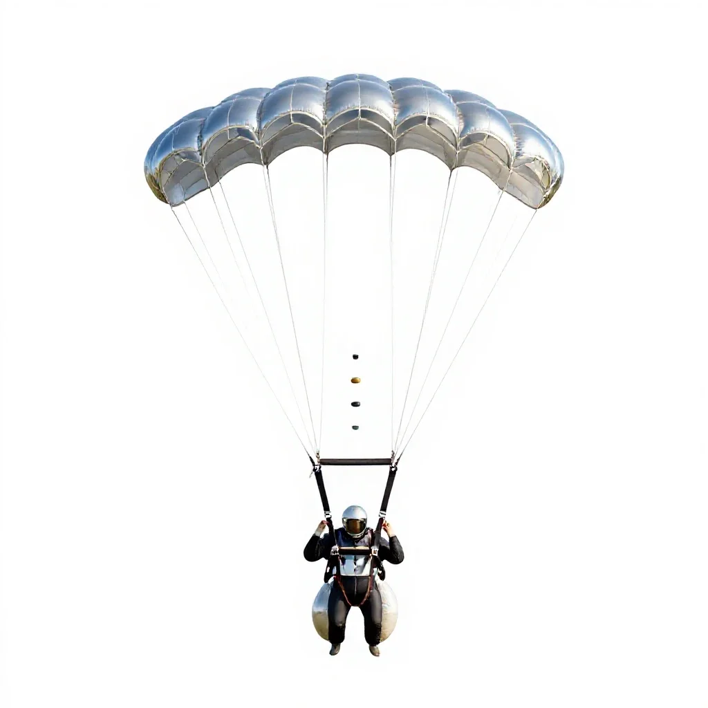 Parachute isolated on a white background