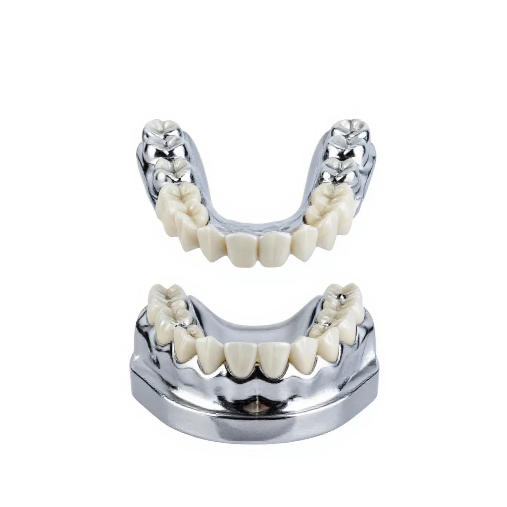 Partial denture isolated on a white background