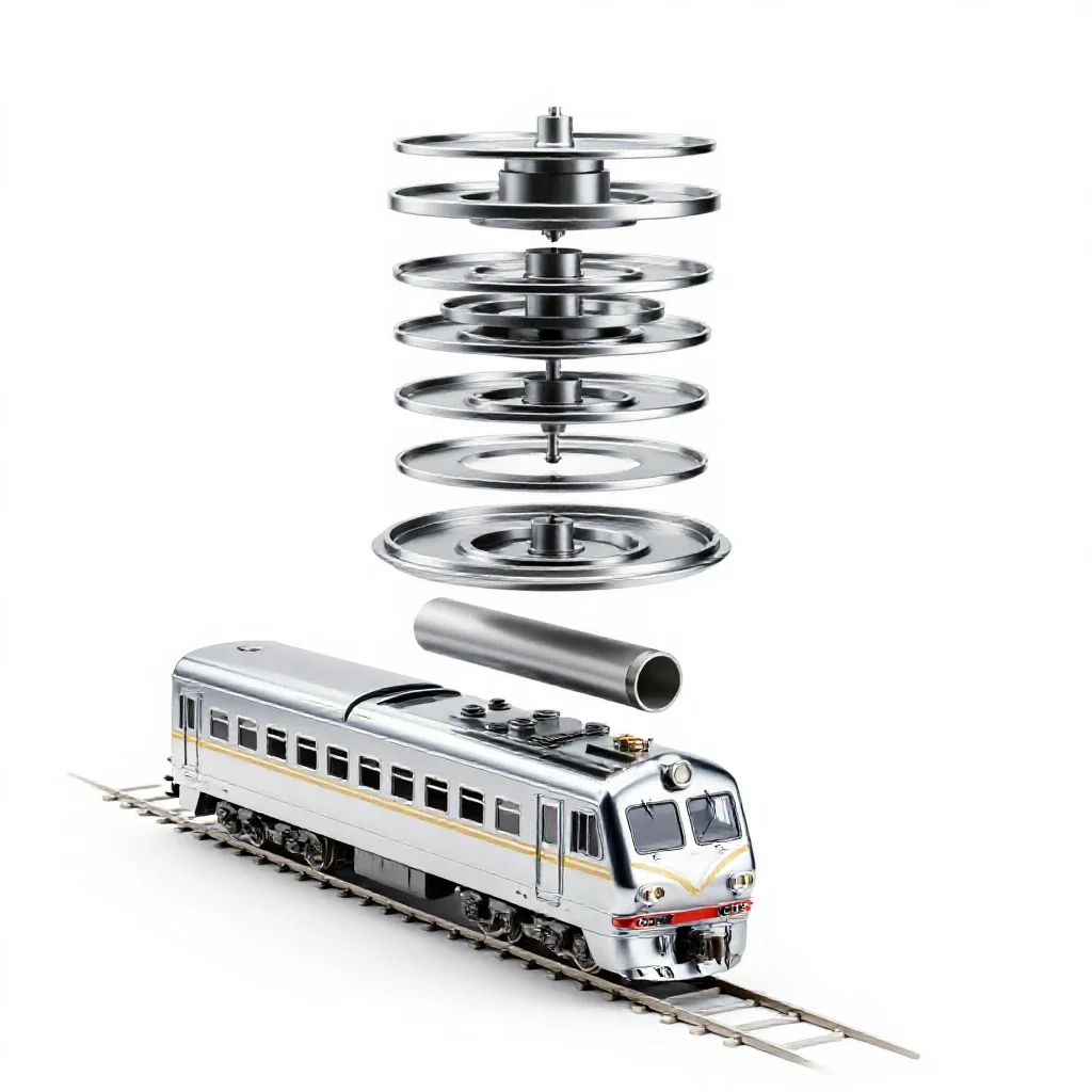 Passenger train isolated on a white background