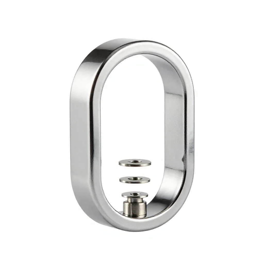 Permanent magnet isolated on a white background