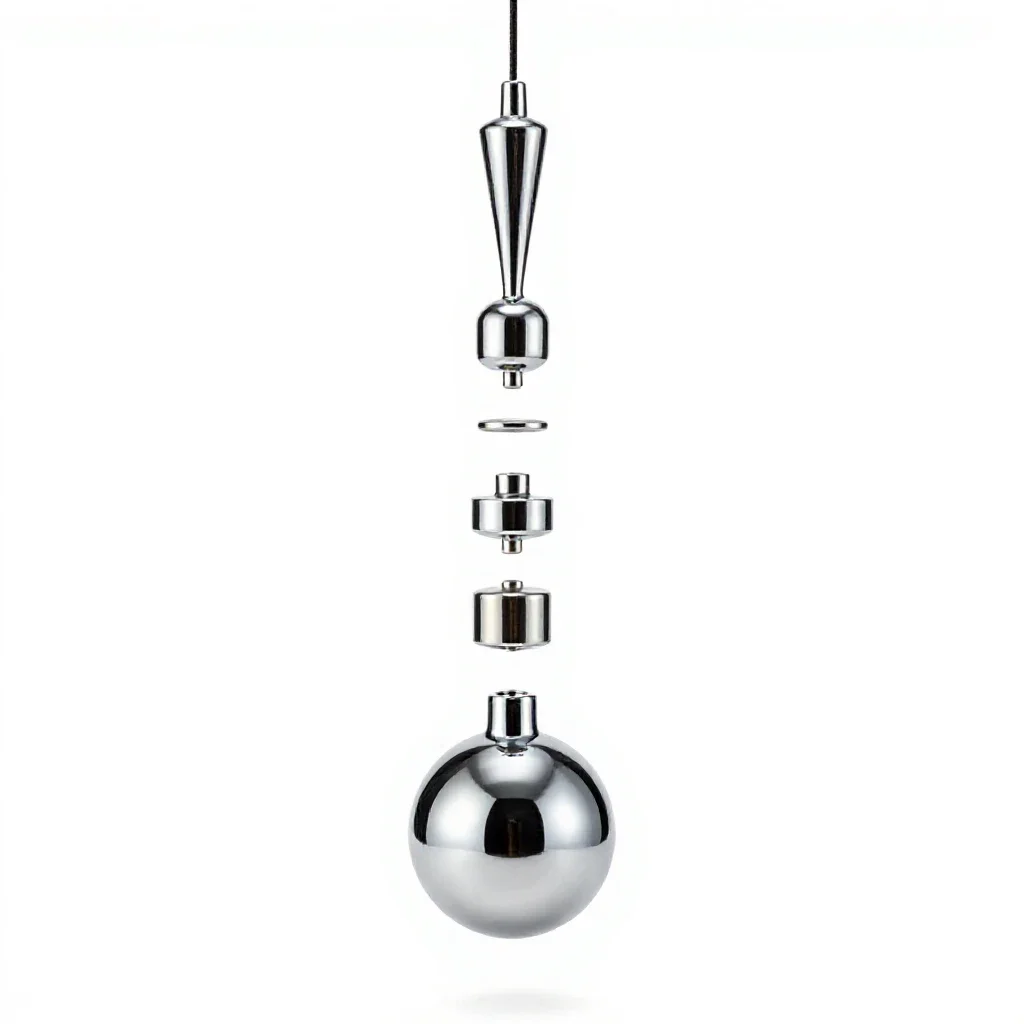 Physical pendulum isolated on a white background