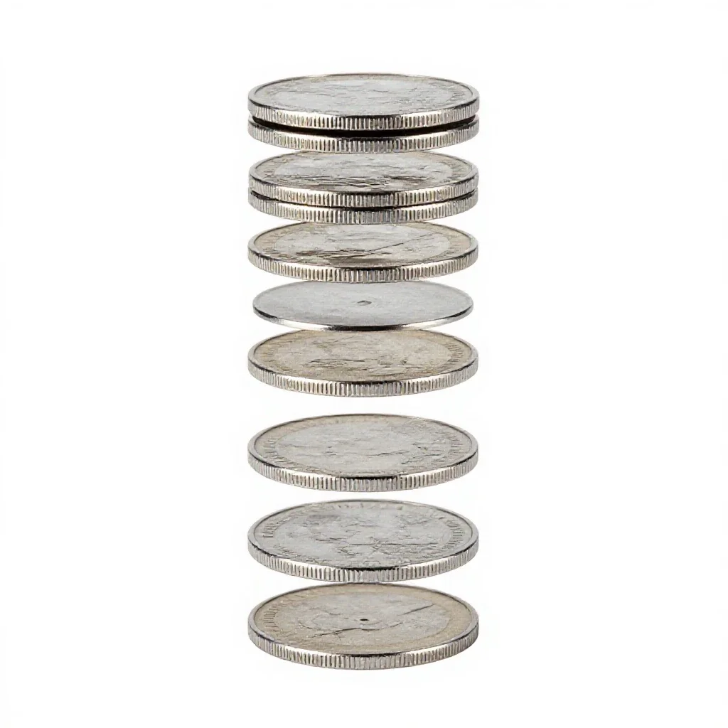 Planchet isolated on a white background