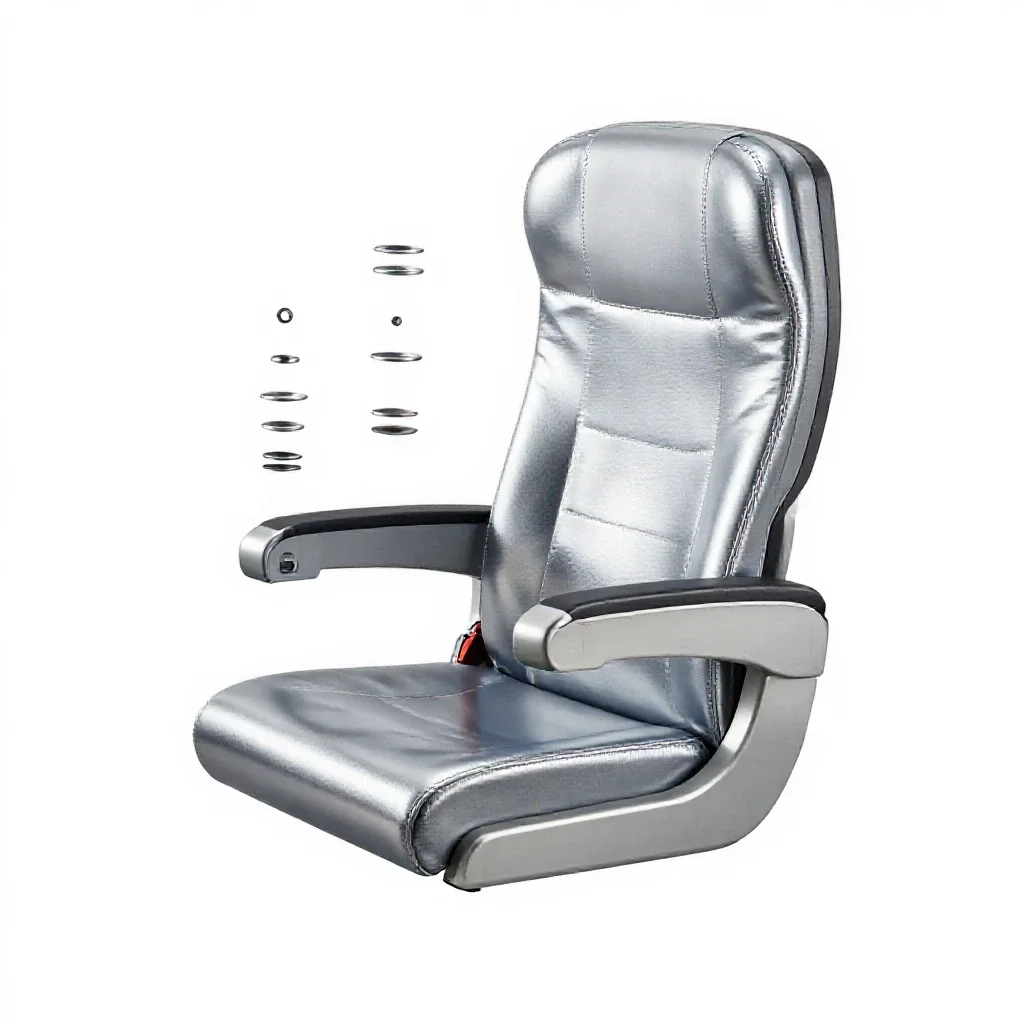 Plane seat isolated on a white background