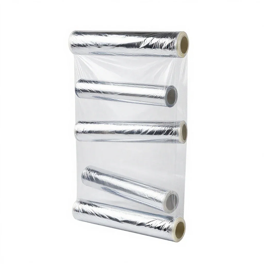 Plastic wrap isolated on a white background