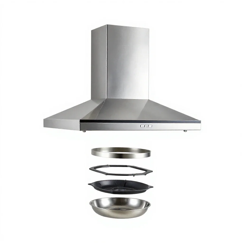 Range hood isolated on a white background