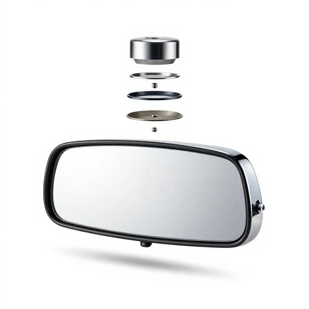 Rearview mirror isolated on a white background