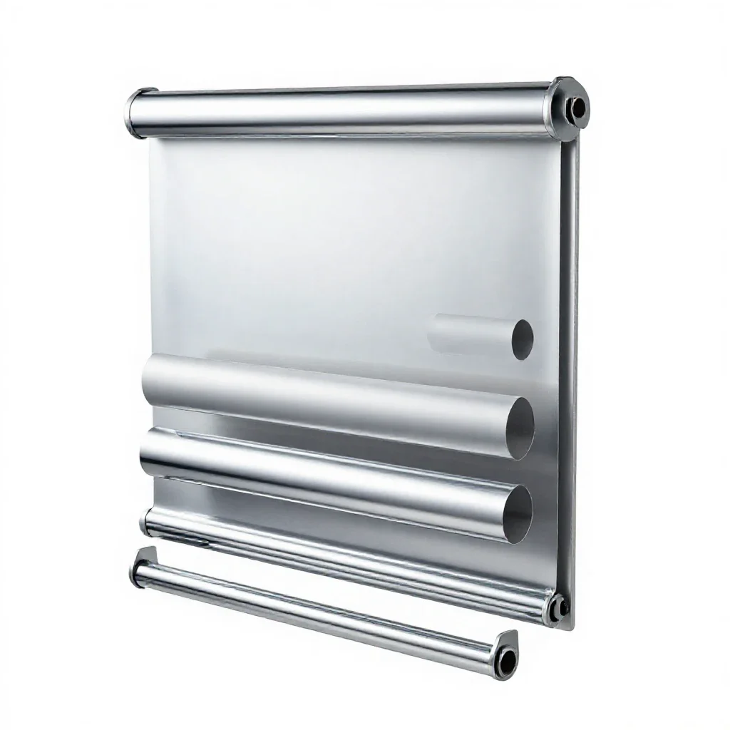 Roller blind isolated on a white background
