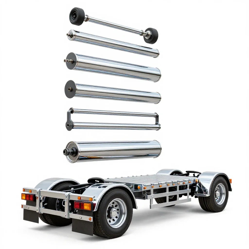 Semitrailer isolated on a white background