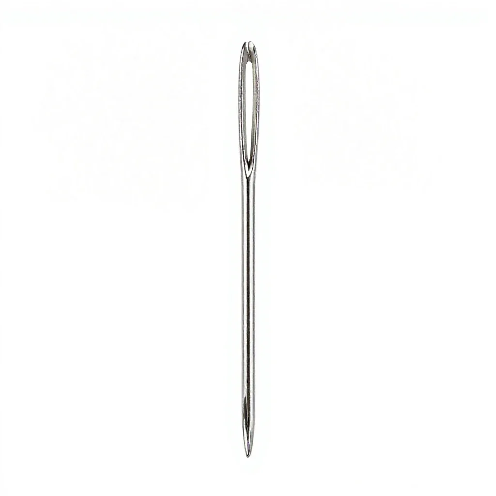 Sewing needle isolated on a white background
