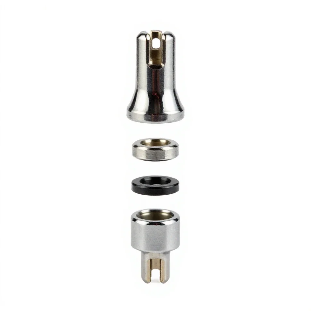 Electrical contact isolated on a white background