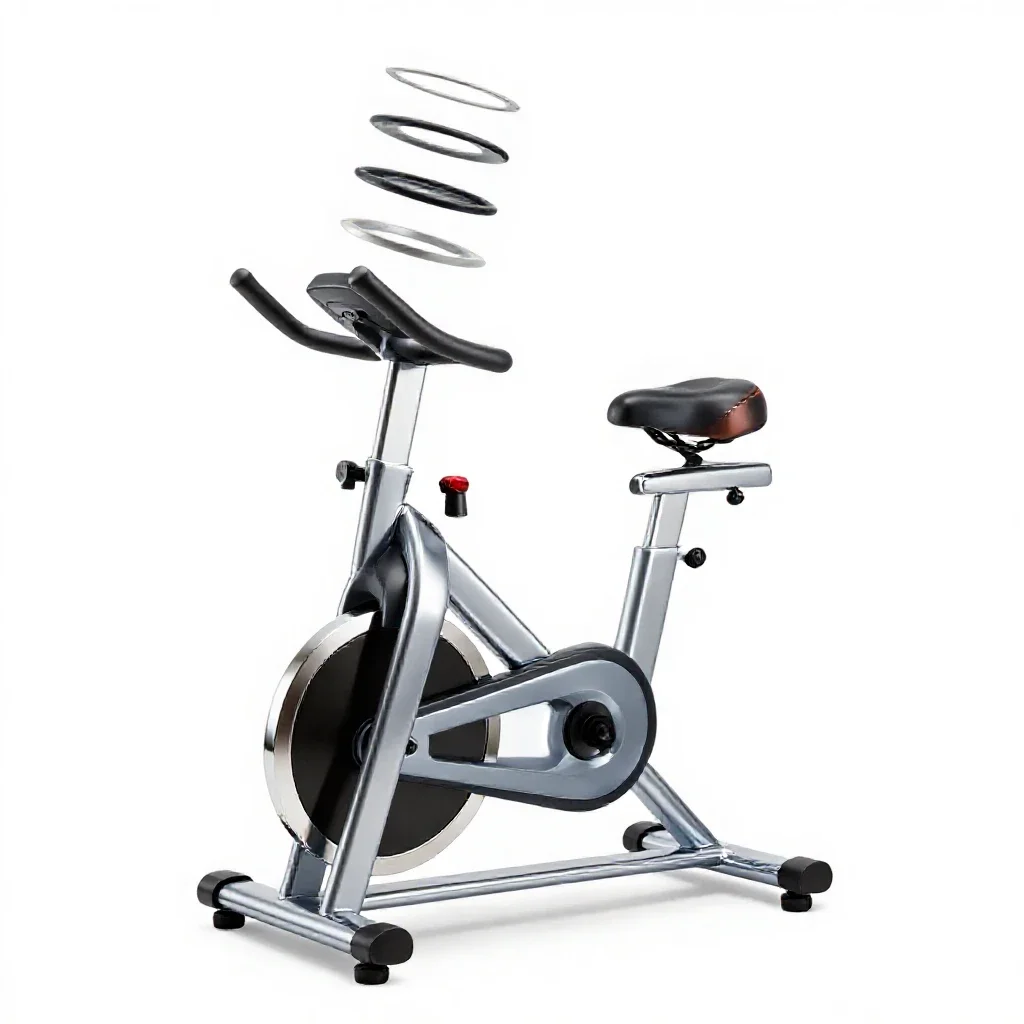 Exercise bike isolated on a white background