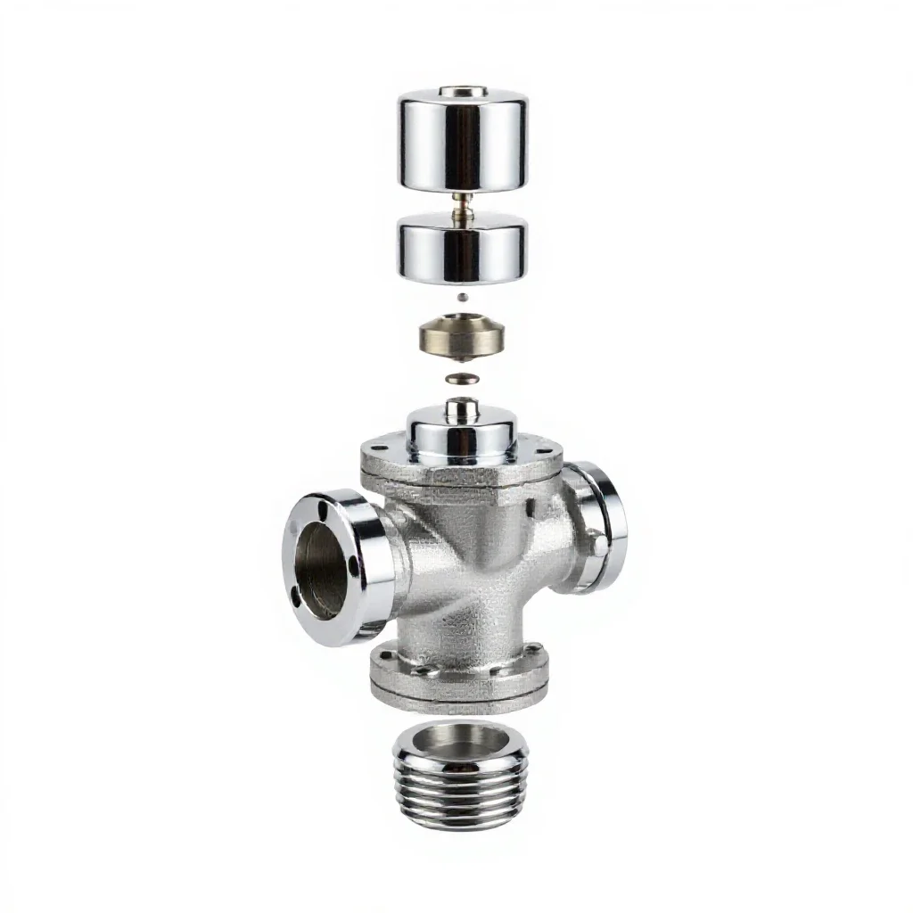 Intake valve isolated on a white background