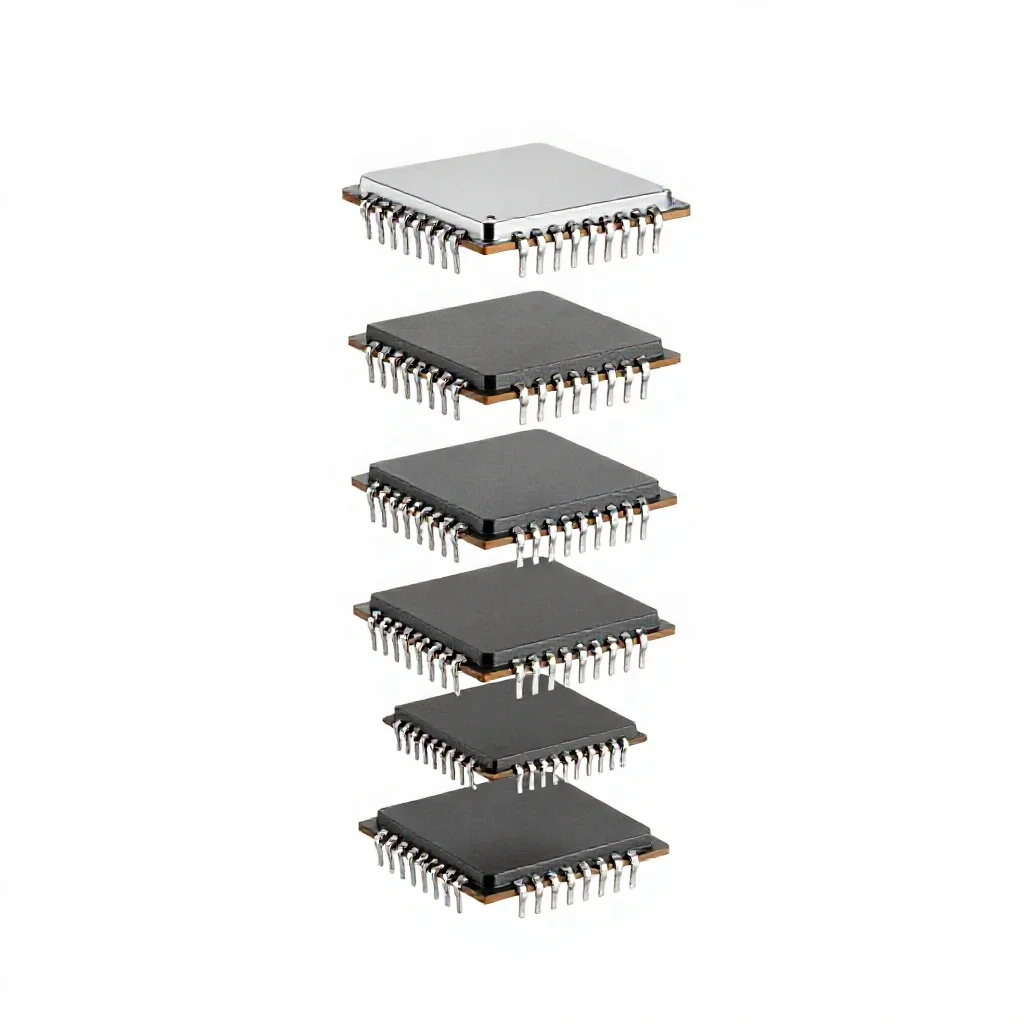 Integrated circuit isolated on a white background