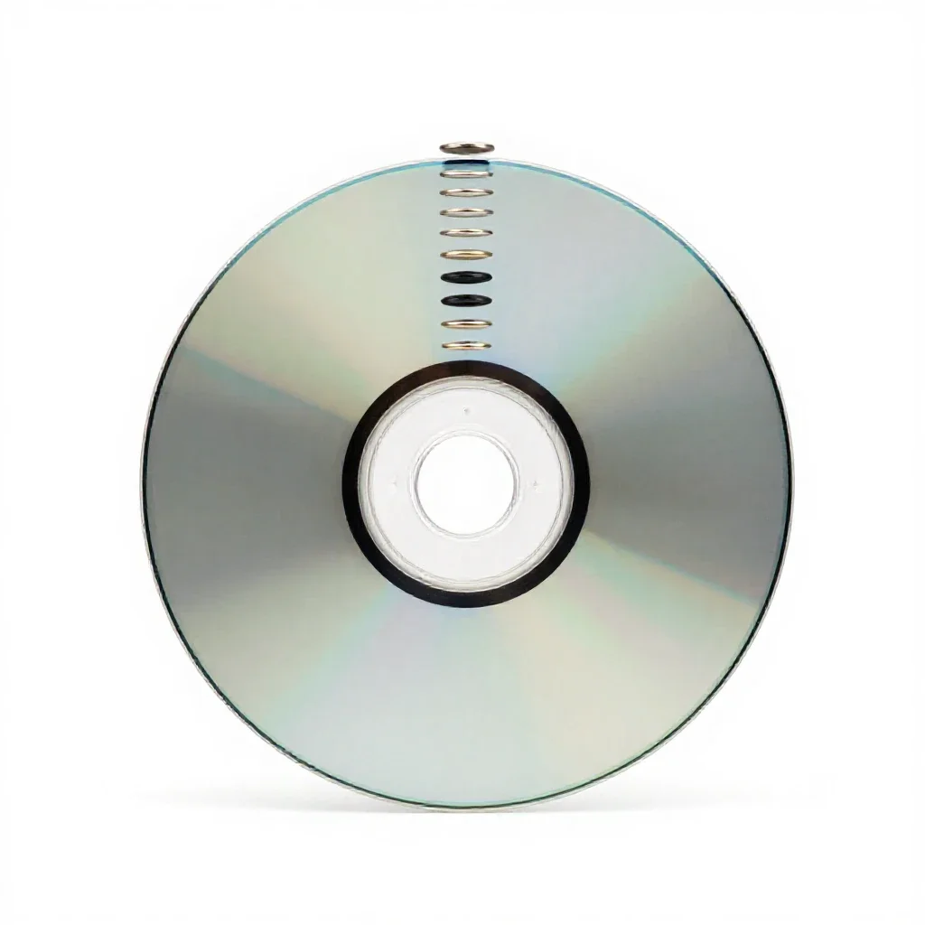 Optical disk isolated on a white background