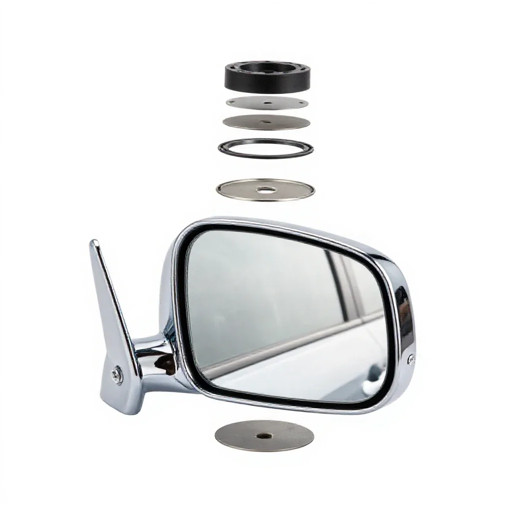 Outside mirror isolated on a white background