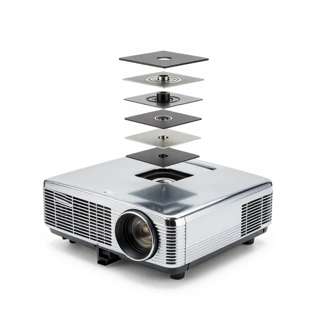 Overhead projector isolated on a white background