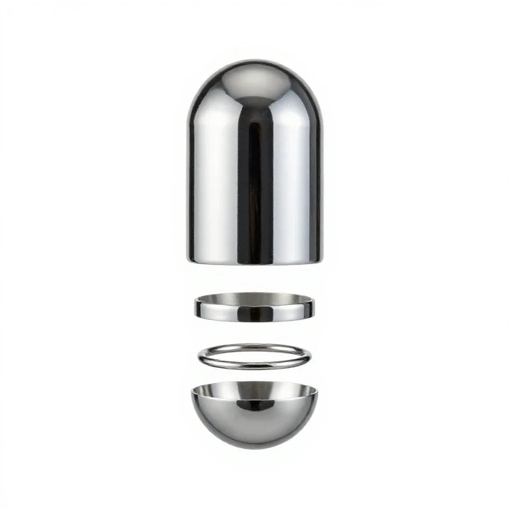 Bilocular capsule isolated on a white background
