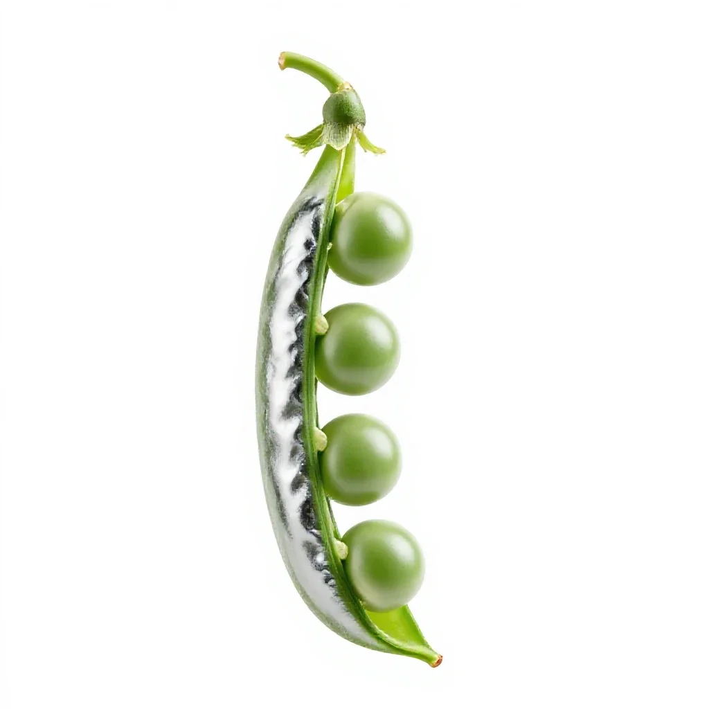 Pea pod isolated on a white background