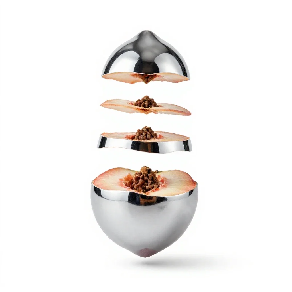 Peach pit isolated on a white background
