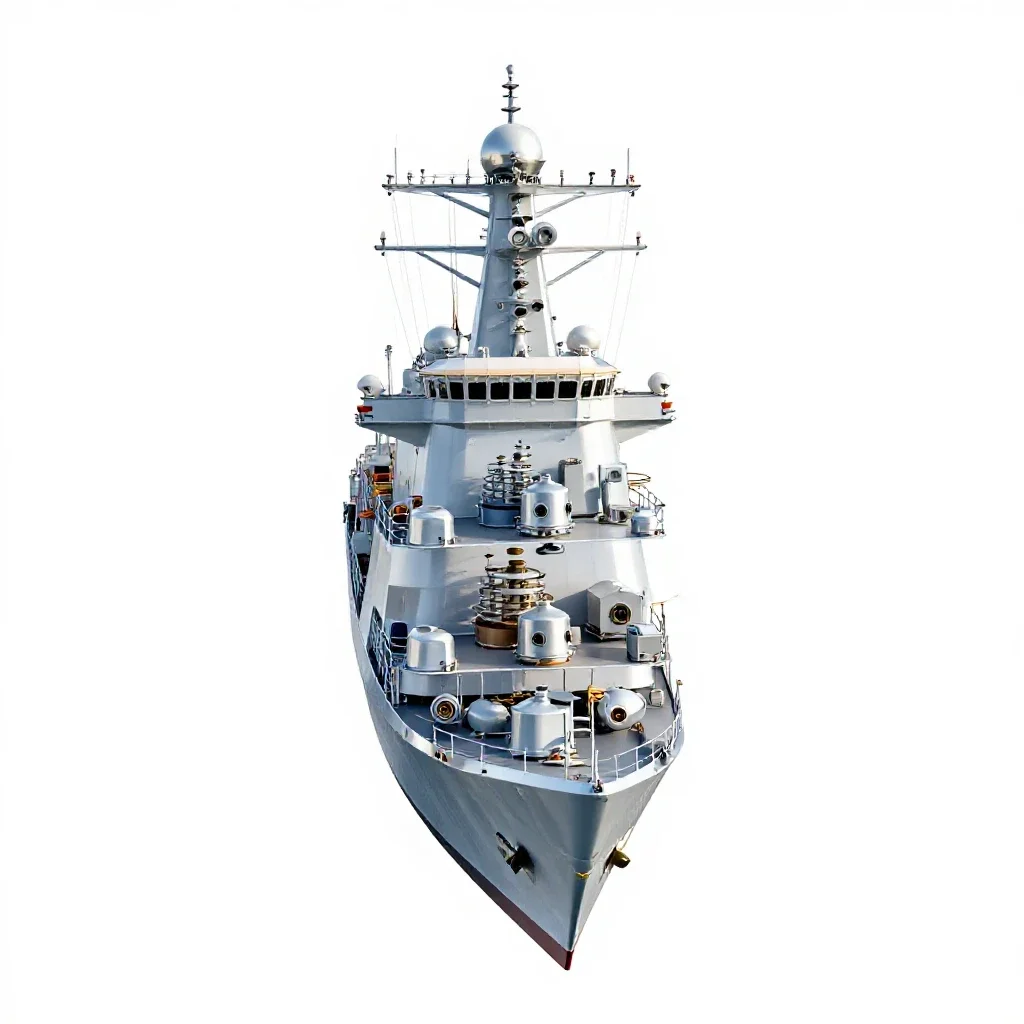 Shipboard system isolated on a white background