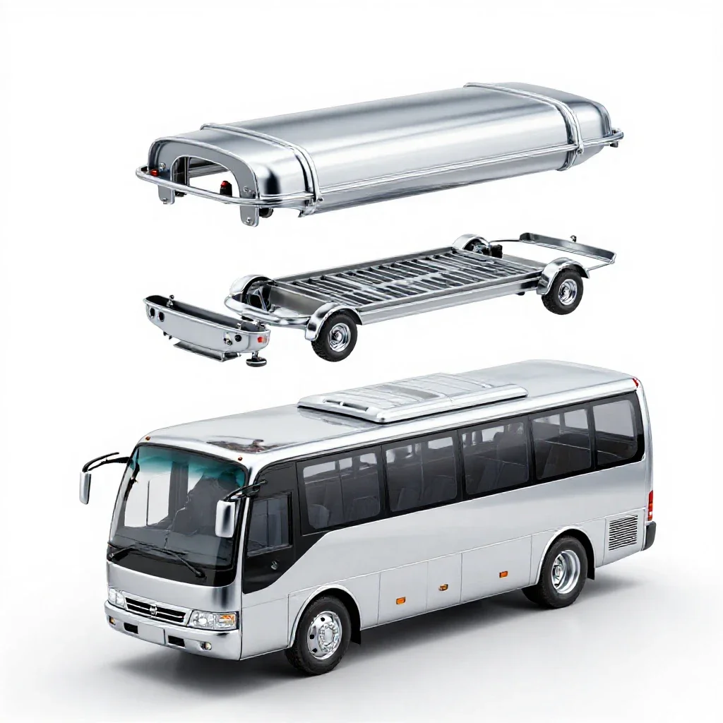 Shuttle bus isolated on a white background
