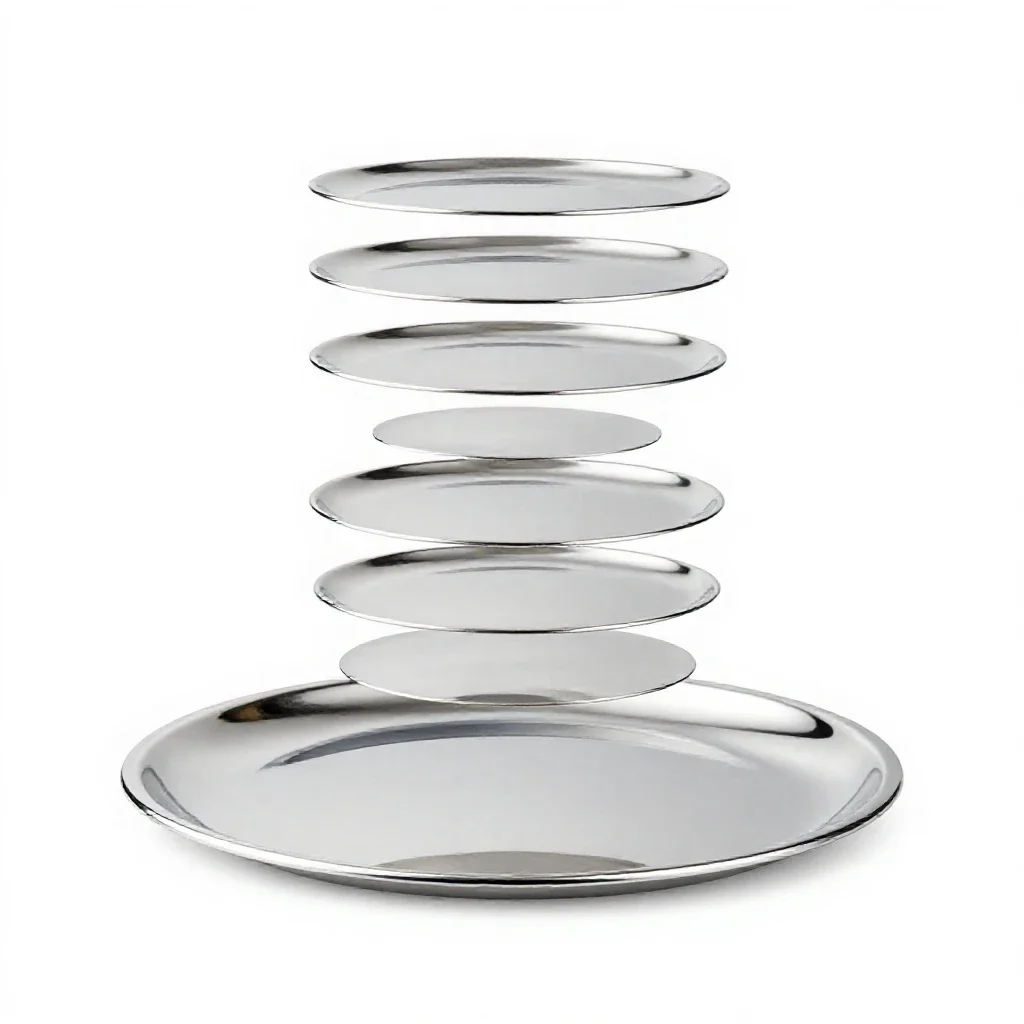Silver plate isolated on a white background