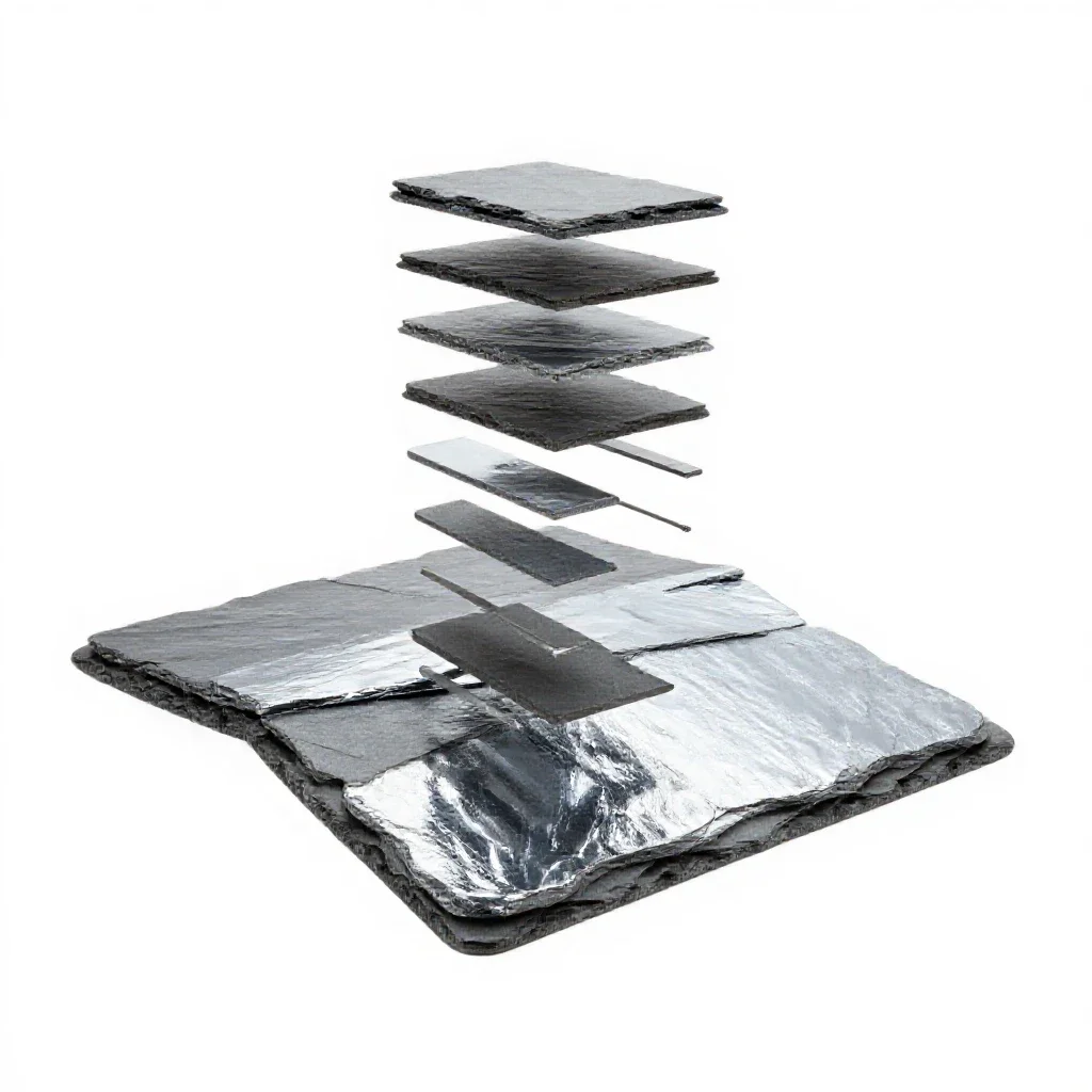 Slate roof isolated on a white background