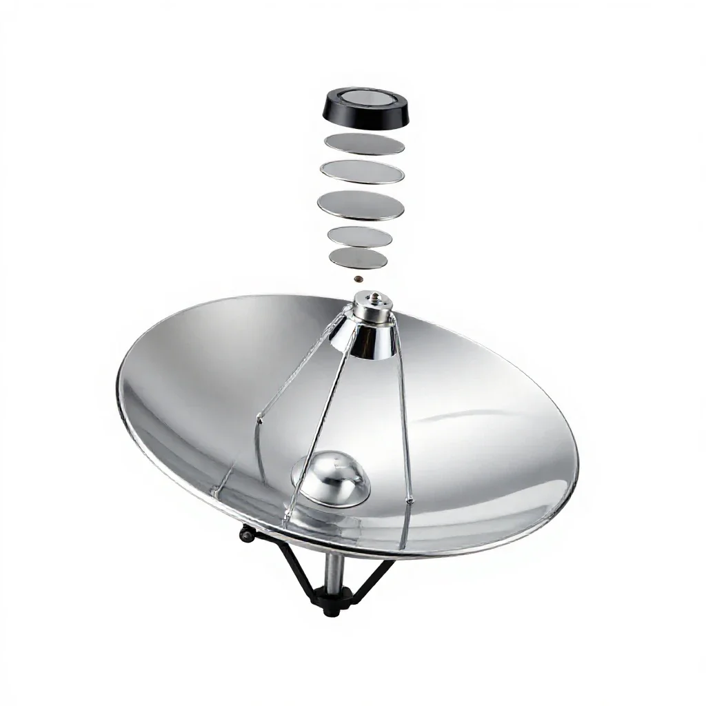 Solar dish isolated on a white background