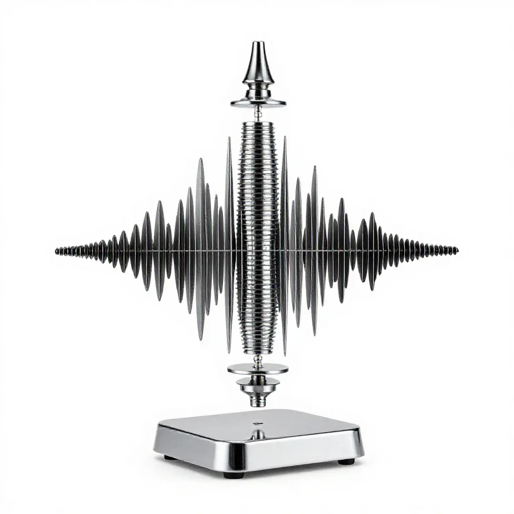 Sound spectrograph isolated on a white background