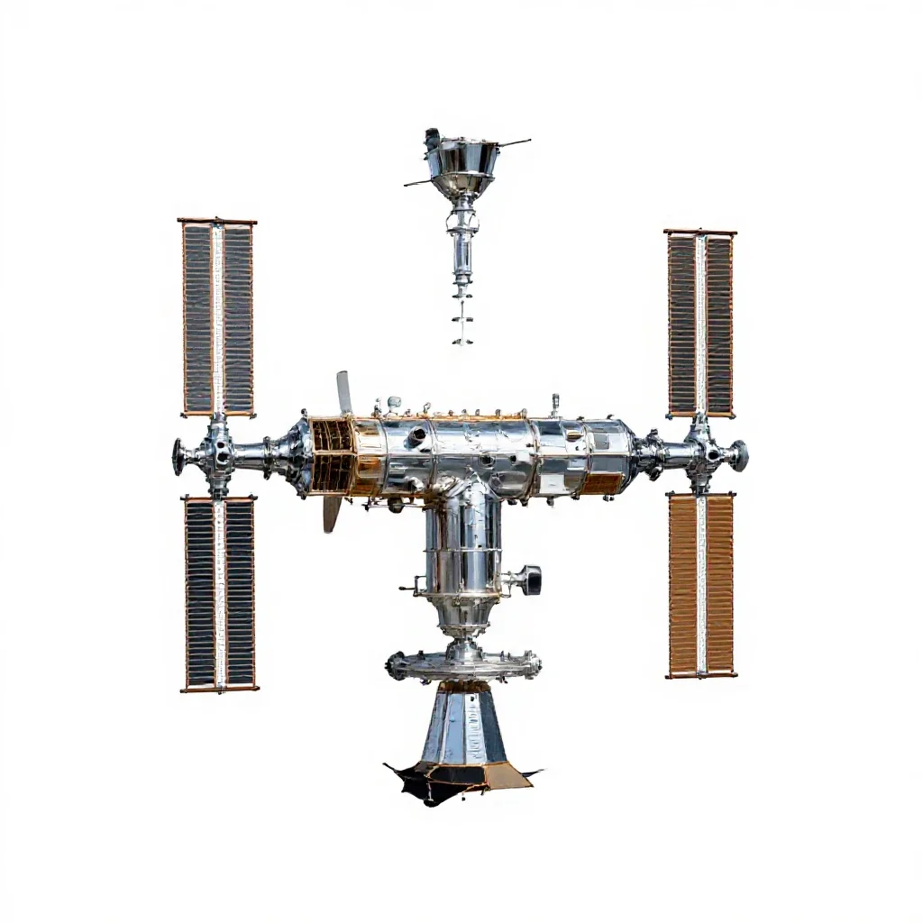 Space station isolated on a white background