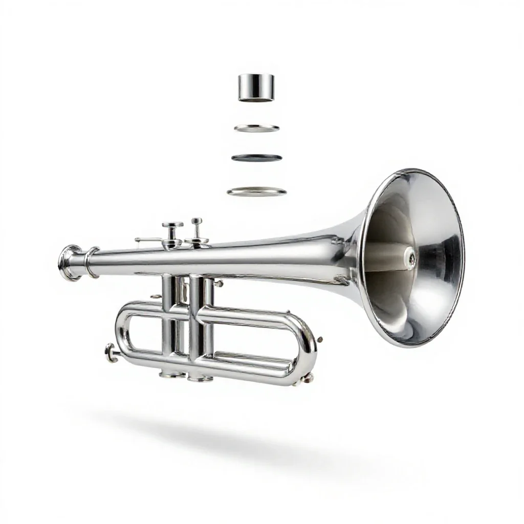 Speaking trumpet isolated on a white background