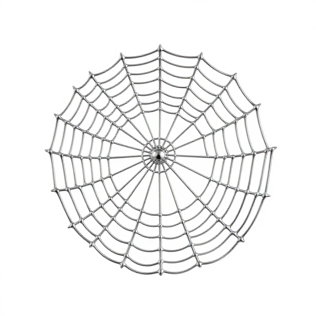 Spider web isolated on a white background